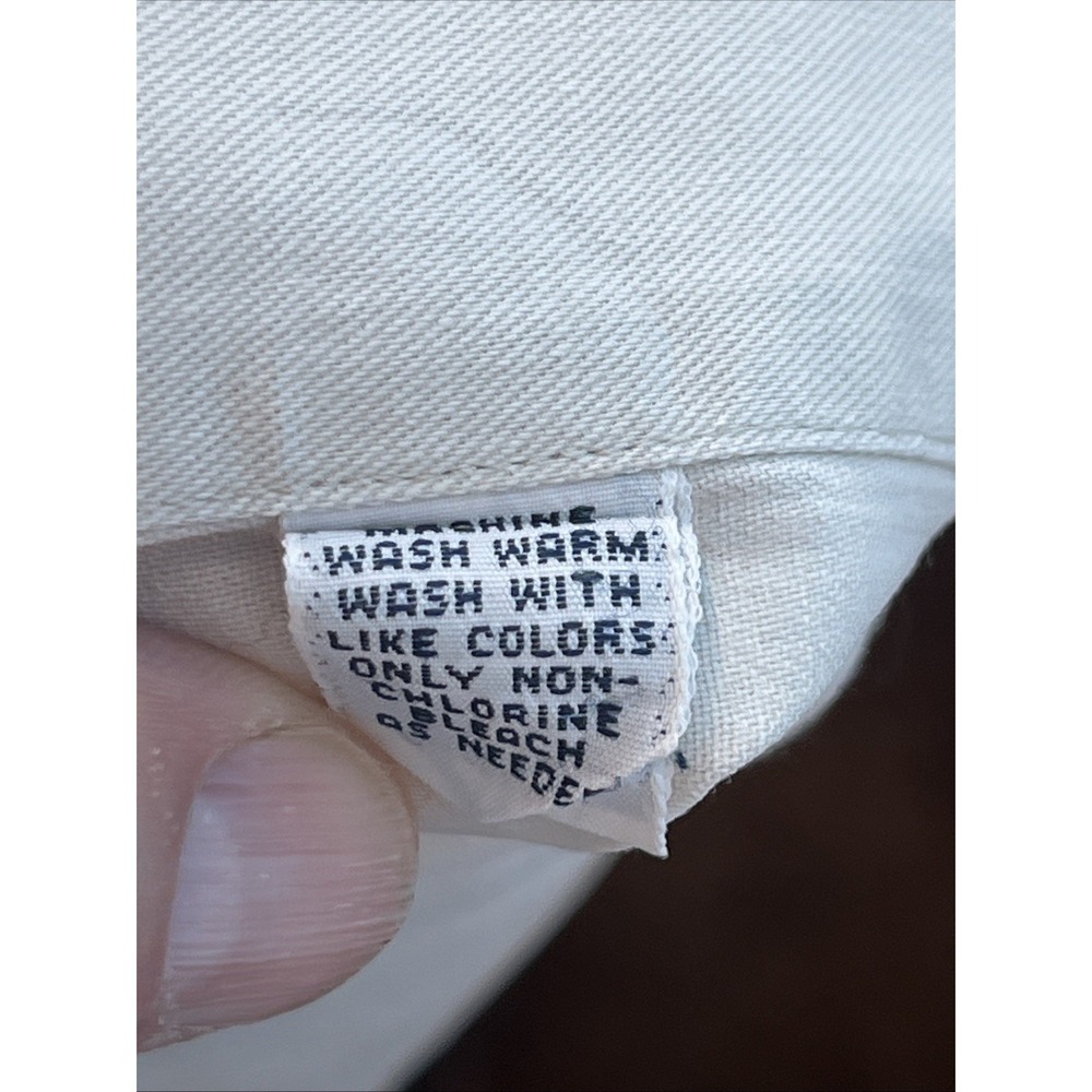 VTG 90s Ralph Lauren Blake Button Up Shirt Men's XXL Solid Off White‎ Cotton - Picture 6 of 10